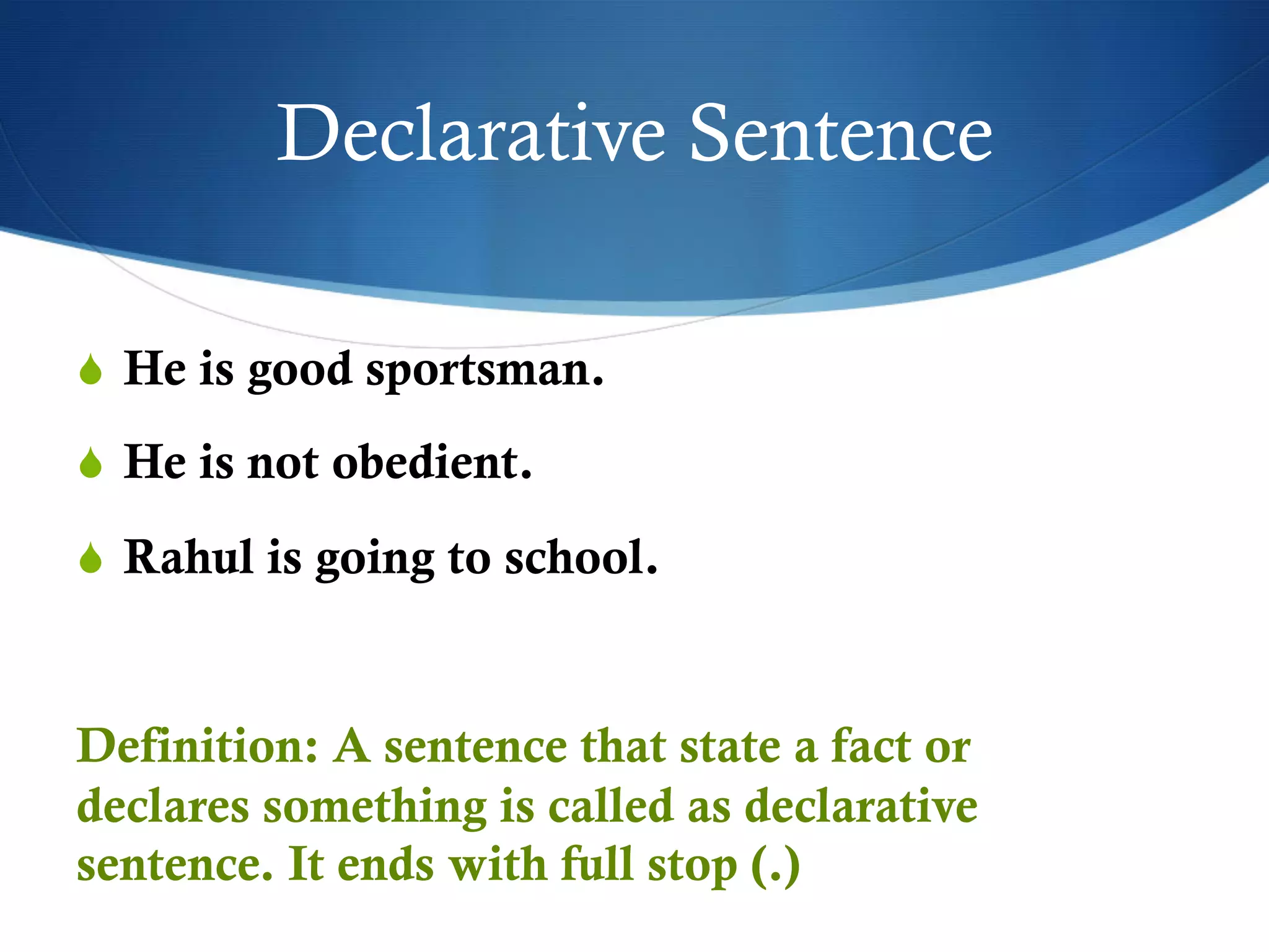 Types of Sentence- English grammar | PDF