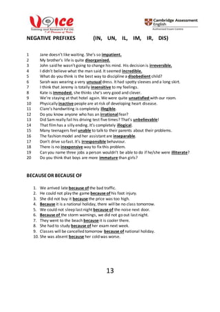 Grammar Test Answer Key | DOCX