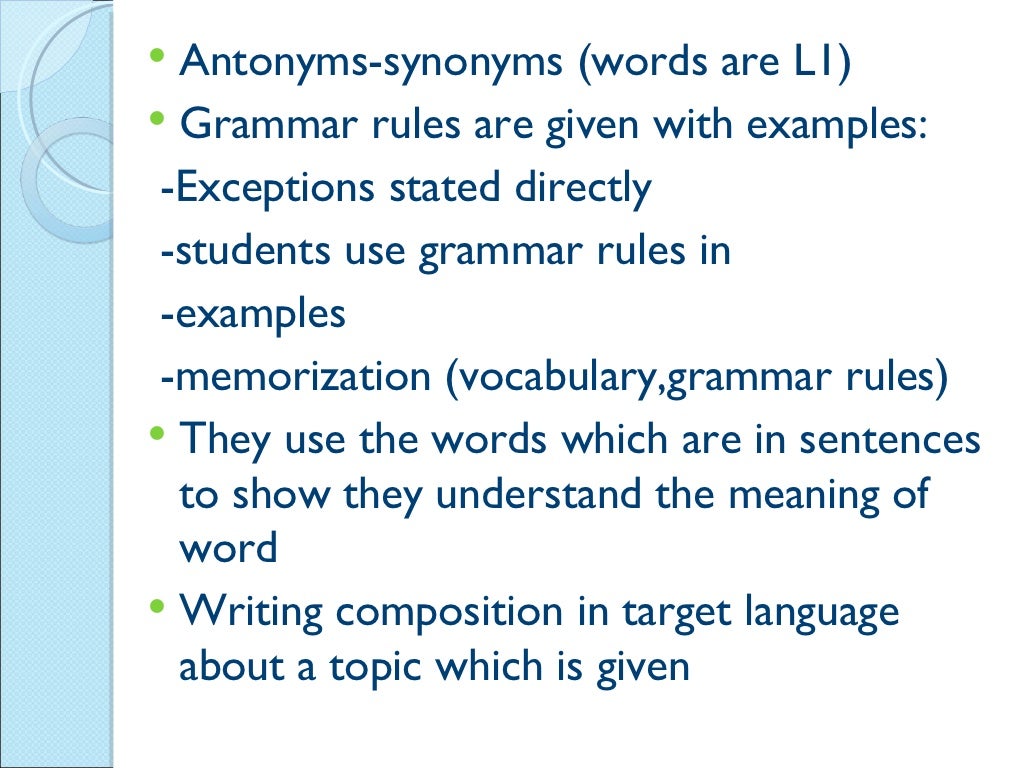 Grammar Translation Method On Language Teaching