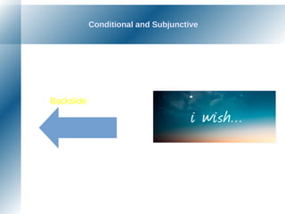 Conditional and Subjunctive
Backslide
 