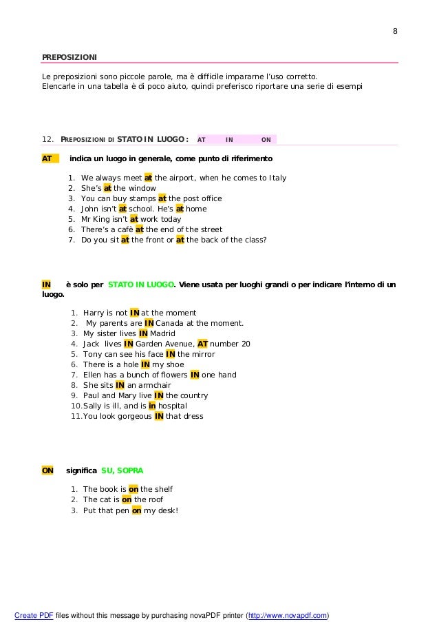 Grammatica Inglese Beginners And Elementary Parte Ii