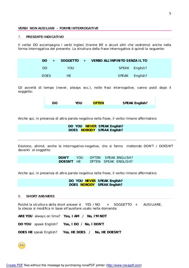 Grammatica Inglese Beginners And Elementary Parte Ii