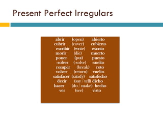 Present Perfect Irregulars 