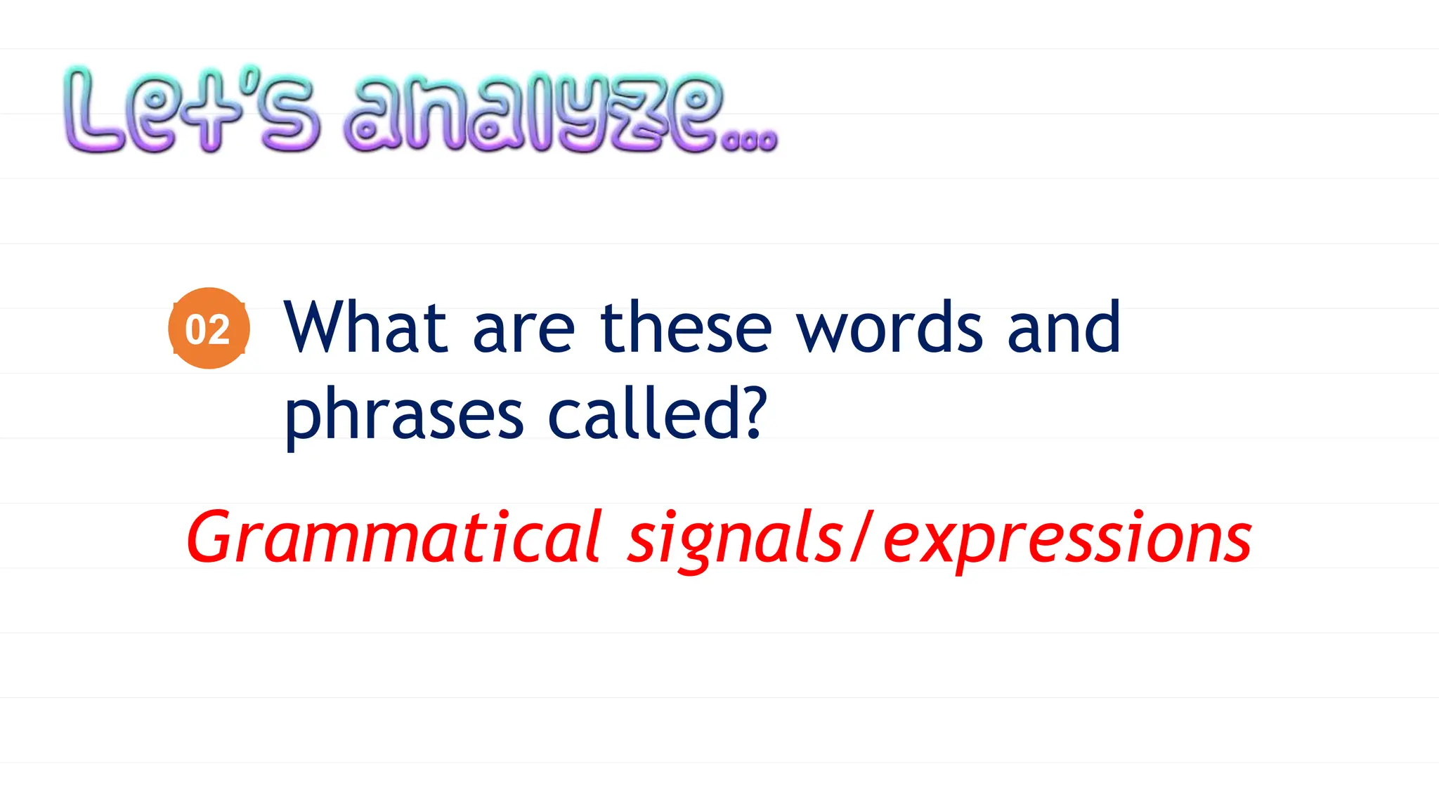 Appropriate grammatical signals or expressions | PPTX