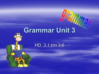 Grammar Unit 3

  HD. 3.1 t/m 3.6
 