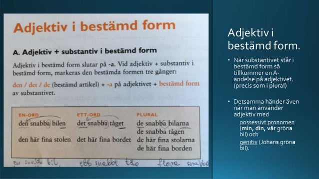 Grammatik adjektiv
