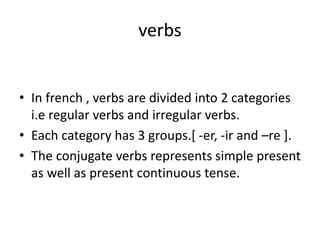 French grammar pdf , basic and for beginner level | PPTX