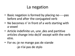 French grammar pdf , basic and for beginner level | PPTX