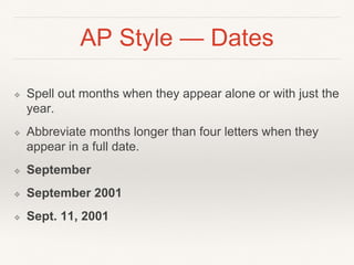 Grammer/ AP Style | PPTX