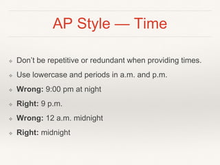 Grammer/ AP Style | PPT