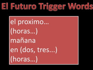 To describe physical and emotional states or characteristicsEl Imperfecto Trigger WordsFrecuentamente