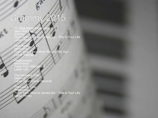  13. Best Metal Performance
Neon Knights
Anthrax
Track from: Ronnie James Dio - This Is Your Life
Label: Rhino
High Road
Mastodon
Track from: Once More 'Round The Sun
Label: Reprise
Heartbreaker
Motörhead
Track from: Aftershock
Label: Udr
The Negative One
Slipknot
Label: Roadrunner Records
The Last In Line
Tenacious D
Track from: Ronnie James Dio - This Is Your Life
Label: Rhino
 
