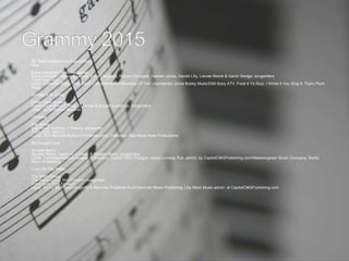  36. Best Gospel Performance/Song
Help
Erica Campbell Featuring Lecrae
Erica Campbell Featuring Lecrae; Erica Campbell, Warryn Campbell, Hasben Jones, Harold Lilly, Lecrae Moore & Aaron Sledge, songwriters
Track from: Help
Label: EOne/My Block; Publishers: Campbell Kids/Fellowship Of The Unashamed, Uncle Bobby Music/EMI-Sony ATV, Food 4 Yo Soul, I Wrote It You Sing It, That's Plum
Song
Sunday A.M. [Live]
Karen Clark Sheard
Karen Clark Sheard; Rudy Currence & Donald Lawrence, songwriters
Label: EOne/Karew Records
I Believe
Mali Music
Mali Music; Kortney J. Pollard, songwriter
Track from: Mali Is...
Label: RCA Records/ByStorm Entertainment; Publisher: Mali Music Note Productions
No Greater Love
Smokie Norful
Smokie Norful; Aaron W. Lindsey & Smokie Norful, songwriters
Label: Tre'Myles/Motown Gospel; Publishers: Capitol CMG Paragon, Aaron Lindsey Pub. admin. by CapitolCMGPublishing.com/Meadowgreen Music Company, Norful
Music Publishing
Love On The Radio
The Walls Group
The Walls Group; Kirk Franklin, songwriter
Track from: Fast Forward
Label: Fo Yo Soul Recordings/RCA Records; Publisher:Aunt Gertrude Music Publishing, Lilly Mack Music admin. at CapitolCMGPublishing.com
 