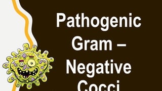 Pathogenic
Gram –
Negative
 