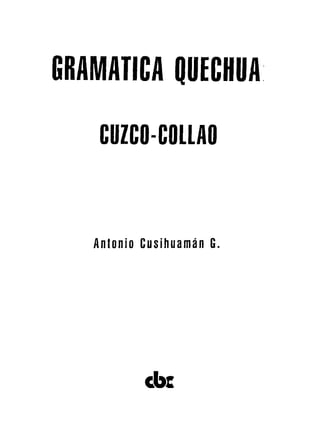 Gramática Quechua Cusqueño