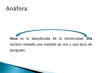 Rosa es la abanderada de la Universidad. Ella
recibirá medalla una medalla de oro y una beca de
posgrado.
 