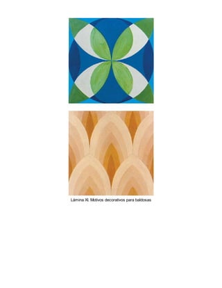 Lámina XI. Motivos decorativos para baldosas
 