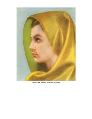 Lámina XIII. Retrato realizado al pastel
 