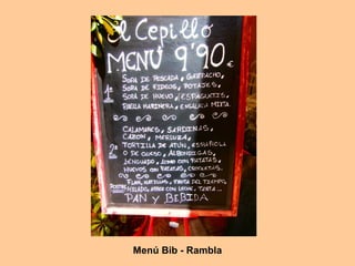 Menú Bib - Rambla
 