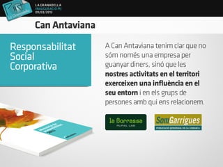 Inauguració del Punt d'Informació Juvenil de la Granadella - Presentació Can Antaviana