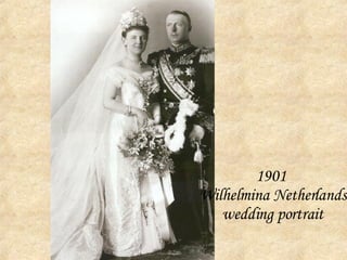 1901 Wilhelmina Netherlands wedding portrait 
