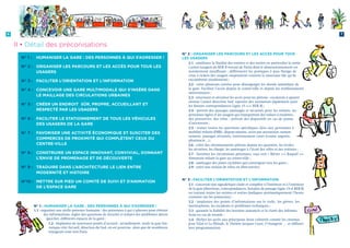 6 7
II • Détail des préconisations
N° 1 : Humaniser la gare : des personnes à qui s’adresser !
1.1 - organiser une réelle présence humaine : des personnes à qui s’adresser pour obtenir
des informations, régler des questions de sécurité et relayer des problèmes divers
(guichet, différents espaces de la gare) ;
1.2 - implanter de nouveaux points d’accueil ; actuellement, seule la gare his-
torique côté Arcueil, direction du Sud, en est pourvue, alors que de nombreux
voyageurs vont vers Paris.
N° 2 : Organiser les parcours et les accès pour tous
les usagers
2.1 - améliorer la fluidité des entrées et des sorties en particulier la sortie
Carnot (usagers du RER B venant de Paris) dont le dimensionnement est
notoirement insuffisant ; différencier les portiques à pass Navigo de
ceux à tickets (les usagers empruntent souvent la mauvaise file qu’ils
encombrent inutilement) ;
2.2 - créer plusieurs entrées pour désengorger les abords immédiats de
la gare. Faciliter l’accès depuis le centre-ville et depuis les établissements
universitaires ;
2.3 - structurer et sécuriser les accès pour les piétons : escalators à ajouter
avenue Carnot direction Sud, rajouter des ascenseurs (également pour
les futures correspondances Ligne 15 = RER B) ;
2.4 - prévoir des passages aménagés et sécurisés pour les enfants, les
personnes âgées et les usagers qui transportent des valises à roulettes,
des poussettes, des vélos ; prévoir des dispositifs en cas de panne
d’ascenseurs ;
2.5 - traiter toutes les questions spécifiques liées aux personnes à
mobilité réduite (PMR) : dépose-minute, accès par ascenseurs, station-
nement, passages sécurisés, stationnement court (course urgente,
pharmacie…) ;
2.6 - créer des cheminements piétons depuis les quartiers, les écoles;
les sécuriser, les élargir, les aménager à l’écart des vélos et des voitures ;
2.7 - favoriser les circulations piétonnes, «axe vert » Bièvre - Raspail -
Simonnin reliant la gare au centre-ville ;
2.8 - aménager des pistes cyclables qui convergent vers les gares ;
2.9 - créer une station de vélos en libre-service.
N° 3 : Faciliter l’orientation et l’information
3.1 - concevoir une signalétique claire et complète à l’intérieur et à l’extérieur
de la gare (directions, correspondances, horaires de passage Ligne 15 et RER B)
en traitant toutes les entrées et sorties (indiquer systématiquement l’heure
courante sur les panneaux) ;
3.2 - implanter des points d’informations sur le trafic, les grèves, les
interruptions, les incidents et problèmes techniques ;
3.3 - garantir la fiabilité des horaires annoncés et la clarté des informa-
tions en cas de retards ;
3.4 - flécher les accès aux principaux lieux culturels comme les cinémas
Jean Vilar et La Pléiade, le Théâtre Jacques Carat, l’Orangerie … et diffuser
leur programmation.
N° 1 : 	 	Humaniser la gare : des personnes à qui s’adresser !
N° 2 : 		Organiser les parcours et les accès pour tous les
usagers
N° 3 : 		Faciliter l’orientation et l’information
N° 4 : 		Concevoir une gare multimodale qui s’insère dans
le maillage des circulations urbaines
N° 5 : 		Créer un endroit sûr, propre, accueillant et
respecté par les usagers
N° 6 : 		Faciliter le stationnement de tous les véhicules
des usagers de la gare
N° 7 : 		Favoriser une activité économique et susciter des
commerces de proximité qui complètent ceux du
Centre-Ville
N° 8 : 		Construire un espace innovant, convivial, donnant
l’envie de promenade et de découverte
N° 9 : 		Traduire dans l’architecture le lien entre
modernité et histoire
N°10 : 		Mettre sur pied un comité de suivi et d’animation
de l’espace gare
 
