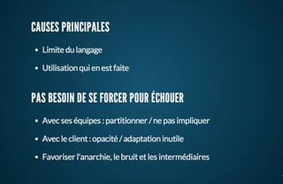 ParisWeb 2013 - Les 7 préceptes d'un projet raté