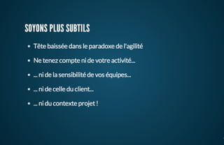 ParisWeb 2013 - Les 7 préceptes d'un projet raté