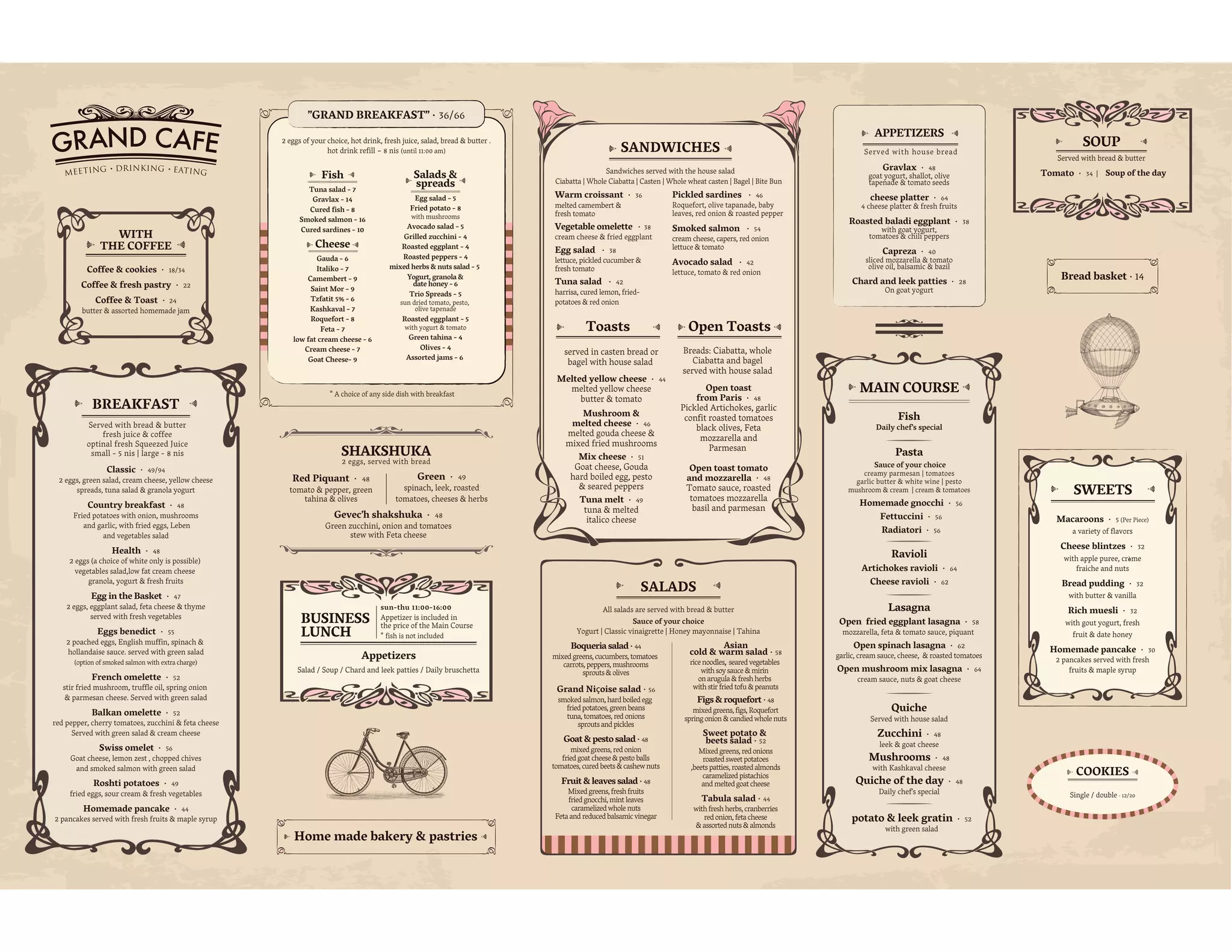 Grand cafe english menu right direction | PPT