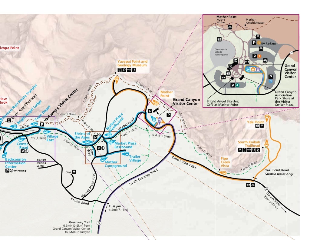 NostalgicOutdoors Grand Canyon - Nostalgicoutdoors Grand Canyon National Park South Rim Guide Maps 9 1024