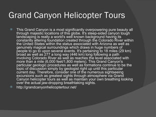 Grand Canyon Helicopter Tours ,[object Object],[object Object]