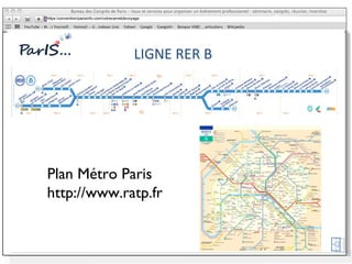 LIGNE RER B Plan Métro Paris http://www.ratp.fr https:/convention/parisinfo.com/votrecarnetdevoyage 