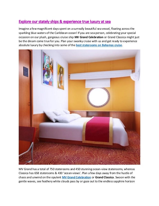 Grand Celebration Cruise Staterooms