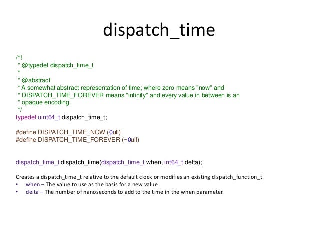 Grand Central Dispatch in Objective-C
