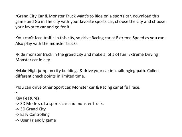 Grand City Car Monster Truck Grand City Car Monster Truck