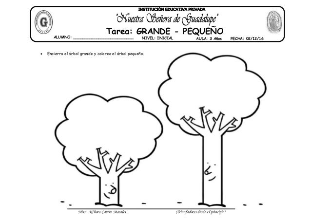 Grande Pequeno Para Colorear