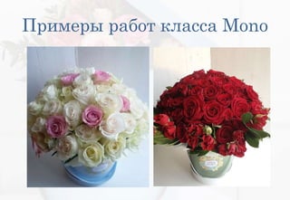 Примеры работ класса Mono
 