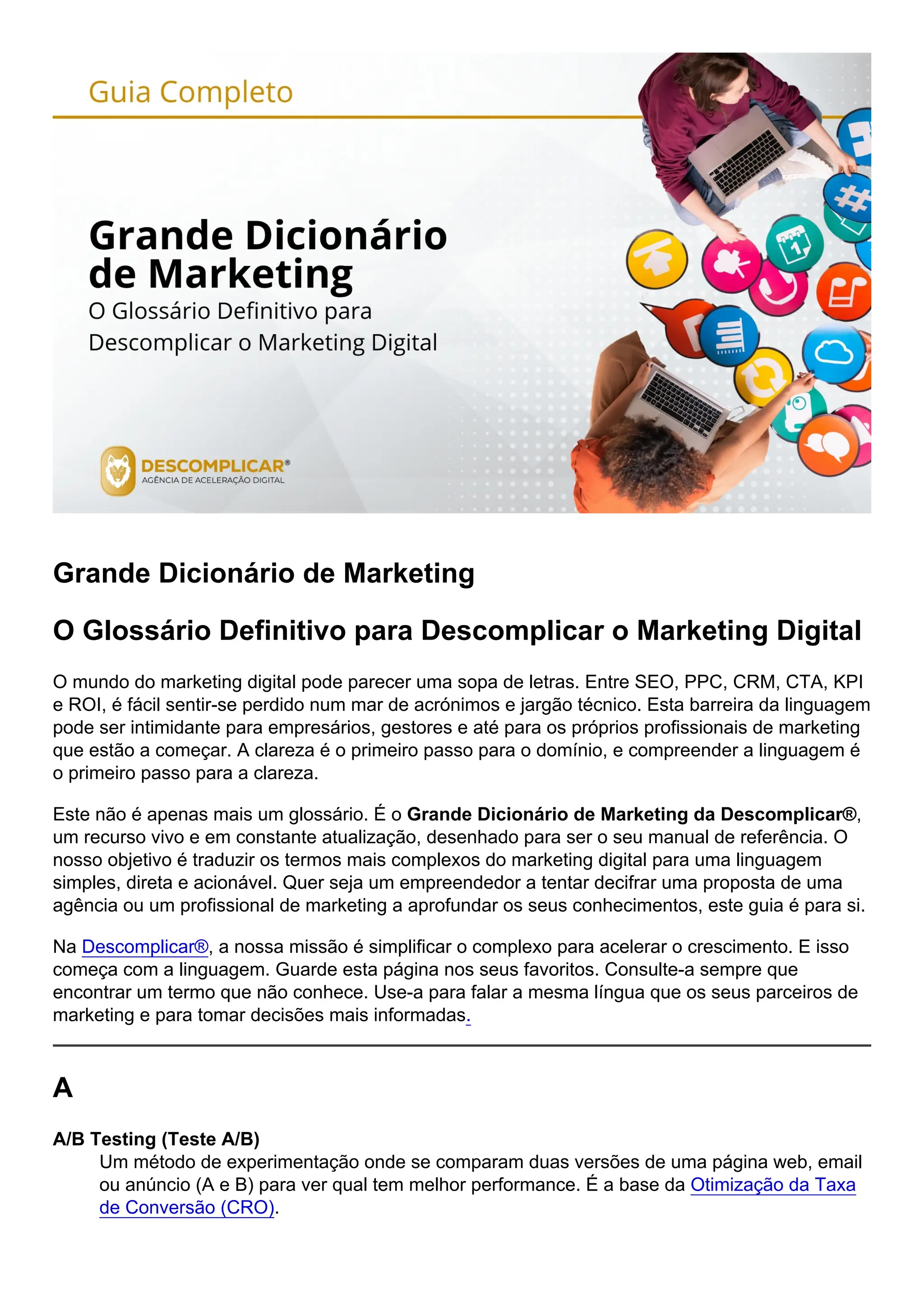 Completo. Grande Dicionário de Marketing | PDF