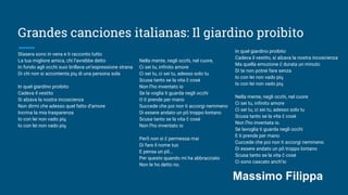 Grandes canciones italianas il giardino proibito Massimo Filippa PPT