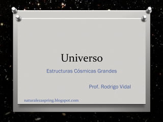 Universo
           Estructuras Cósmicas Grandes

                                Prof. Rodrigo Vidal

naturalezaspring.blogspot.com
 