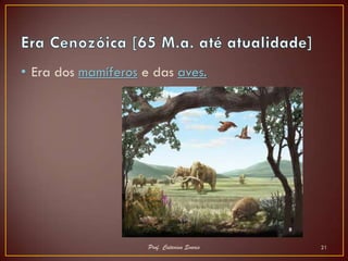 • Era dos mamíferos e das aves.




                     Prof. Catarina Soares   21
 