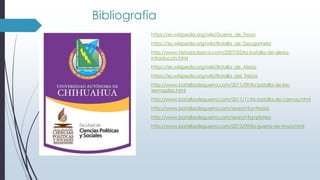 Bibliografia
https://es.wikipedia.org/wiki/Guerra_de_Troya
https://es.wikipedia.org/wiki/Batalla_de_Gaugamela
http://www.historiaclasica.com/2007/05/la-batalla-de-alesia-
introduccin.html
https://es.wikipedia.org/wiki/Batalla_de_Alesia
https://es.wikipedia.org/wiki/Batalla_del_Trebia
http://www.batallasdeguerra.com/2011/09/la-batalla-de-las-
termopilas.html
http://www.batallasdeguerra.com/2011/11/la-batalla-de-cannas.html
http://www.batallasdeguerra.com/search?q=trebia
http://www.batallasdeguerra.com/search?q=platea
http://www.batallasdeguerra.com/2013/09/la-guerra-de-troya.html
 