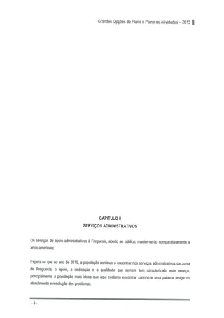 Grandes Opções do Plano e Plano de Actividades 2015