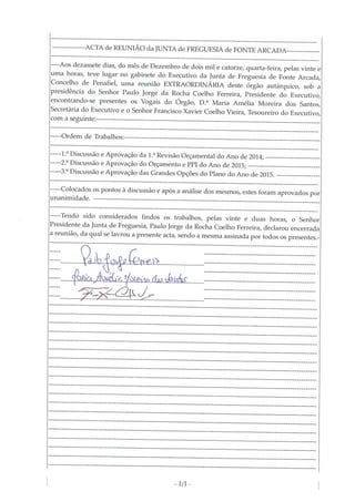 Grandes Opções do Plano e Plano de Actividades 2015