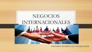 NEGOCIOS
INTERNACIONALES
GRANDEZ DOMINGUEZ CESAR JUNIOR
 