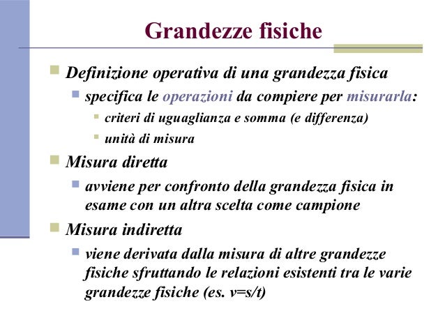 Grandezze Fisiche