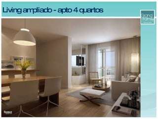Living ampliado - apto 4 quartos 