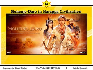 I I
Mohenjo-Daro in Harappa CivilisationMohenjo-Daro in Harappa Civilisation  
Quiz by SomnathQuiz by SomnathCognoscentia (Grand Finale)Cognoscentia (Grand Finale) Quo Vadis-2K17, IIFT-DelhiQuo Vadis-2K17, IIFT-Delhi
13
 