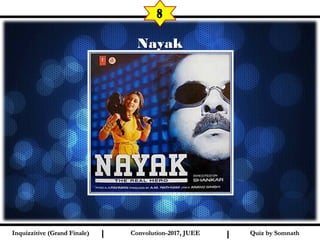 I I
NayakNayak
8
Quiz by SomnathQuiz by SomnathInquizzitive (Grand Finale)Inquizzitive (Grand Finale) Convolution-2017, JUEEConvolution-2017, JUEE
 
