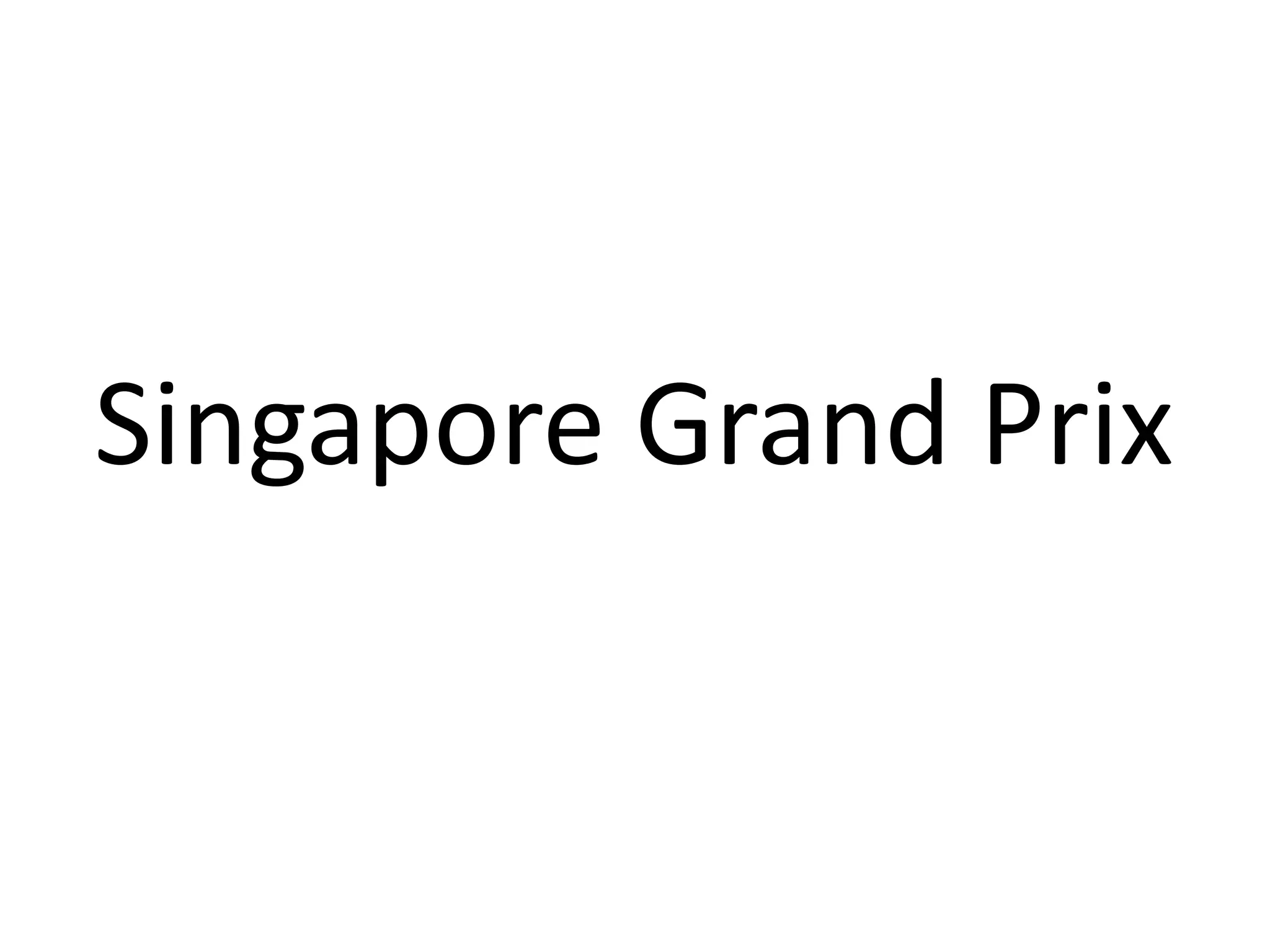Singapore Grand Prix
 